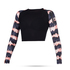 Mystic Sup Dazzled Femme Manches Longues Rash Vest Croptop - Rose