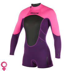 Combinaison Shorty Longue Au Dos Et À Glissière 3 / 2Mm Pour Femmes De Marque Mystic - Pourpre Combinaison Shorty Longue Au Dos Et À Glissière 3 / 2Mm Pour Femmes De Marque Mystic - Pourpre
