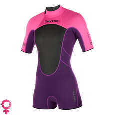 Combinaison Shorty Bzip Flatlock De Marque Mystic Pour Femmes - Pourpre