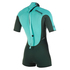 Combinaison Shorty Bzip Flatlock De Marque Mystic Pour Femmes - Teal