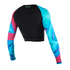 Mystic Womens Ébloui Long Bras Crop Top Veste Débardeur - Aurora