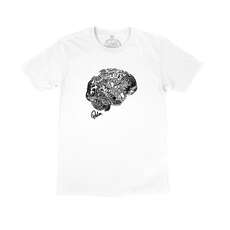 T-Shirt Palm Sur Le Cerveau - Blanc
