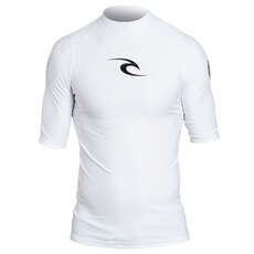 T-Shirt Uv À Manches Courtes Rip Curl - Blanc T-Shirt Uv À Manches Courtes Rip Curl - Blanc