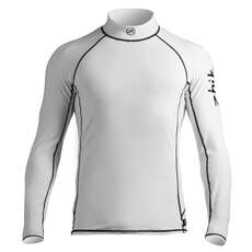 Zhik Mens Manches Longues Spandex Rash Vest / Garde - Crisp Blanc Zhik Mens Manches Longues Spandex Rash Vest / Garde - Crisp Blanc