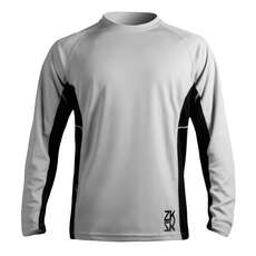 Zhik Mens Manches Longues Zhikdry Voile Haut - Ash Zhik Mens Manches Longues Zhikdry Voile Haut - Ash