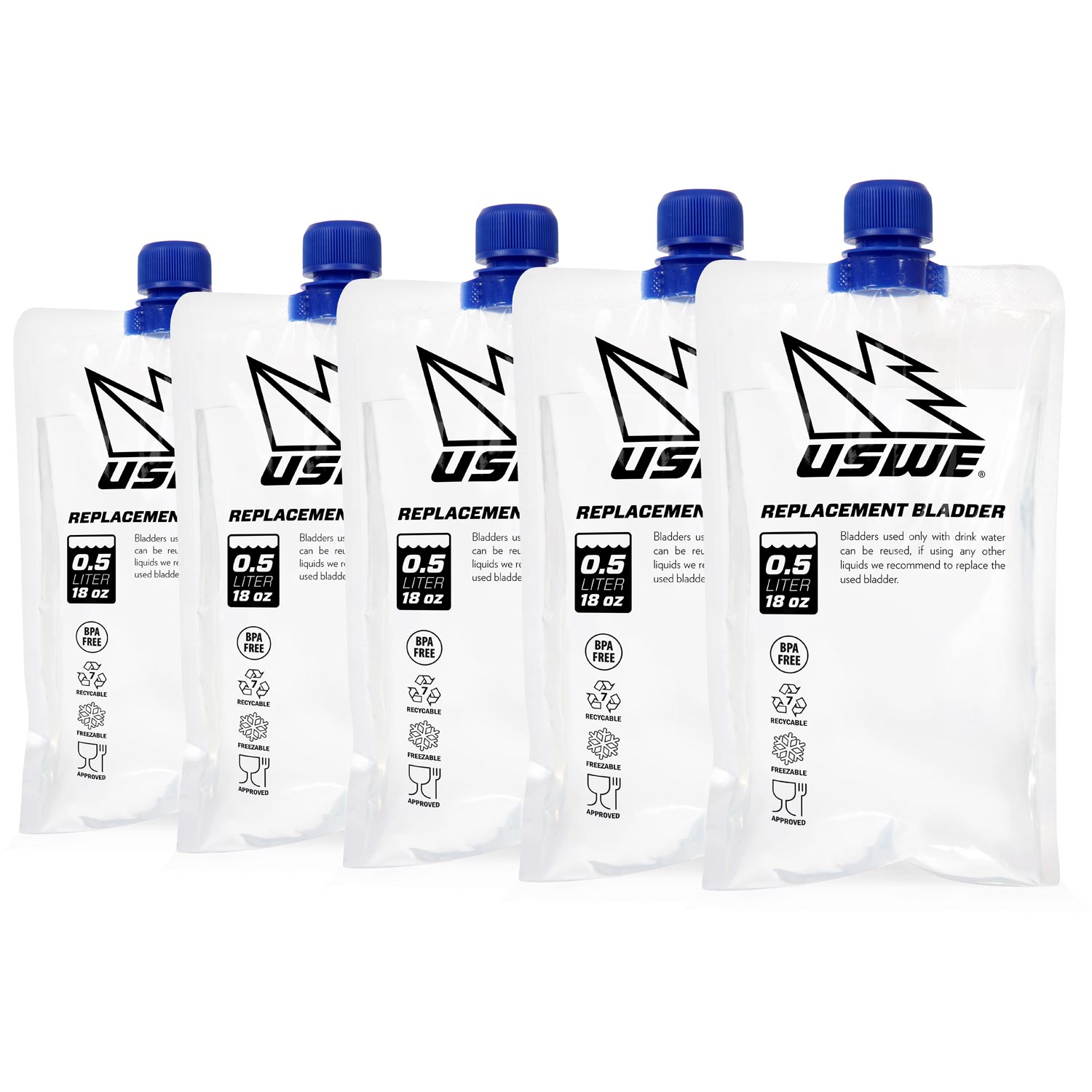Uswe Recharge 0,5L De Vessies Jetables - (Paquet De 5)