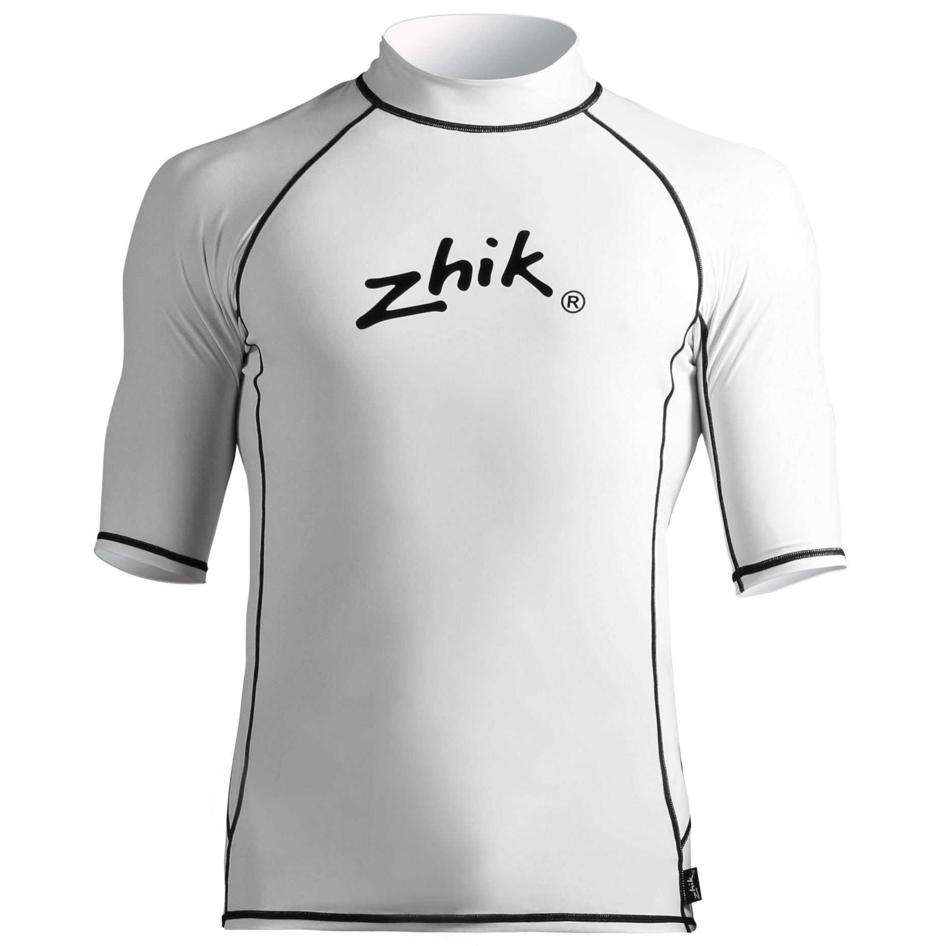 Zhik Mens À Manches Courtes Spandex Rash Vest / Garde - Crisp Blanc
